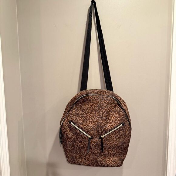 Stella & Dot Leopard Animal Print Lady Boss Backpack Mobwife Travel Laptop Bag - Picture 5 of 16